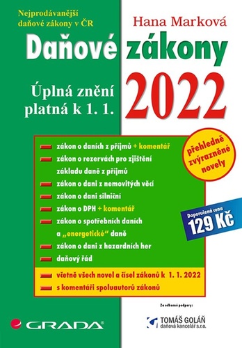 Könyv Daňové zákony 2022 Hana Marková