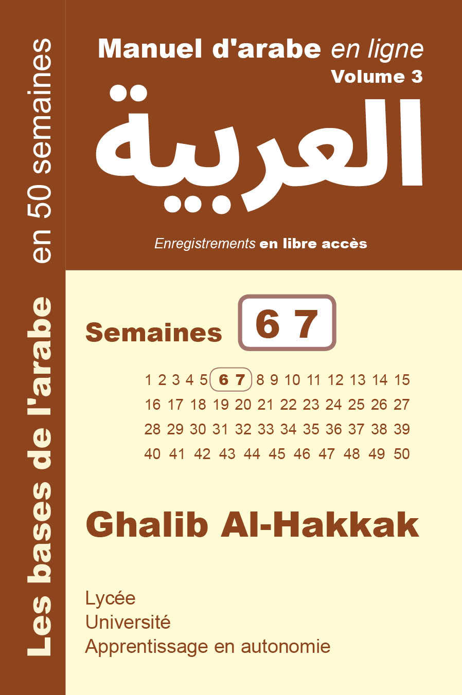Carte Manuel d'arabe en ligne - Semaines 6 7 Al-Hakkak