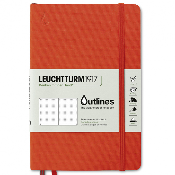 Kniha Zápisník Leuchtturm1917 Outlines - oranžový LEUCHTTURM1917