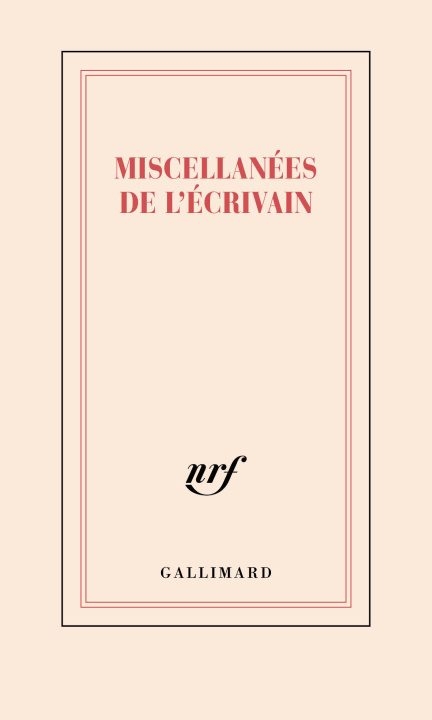 Könyv Carnet "Miscellanées" (papeterie) COLLECTIFS GALLIMARD