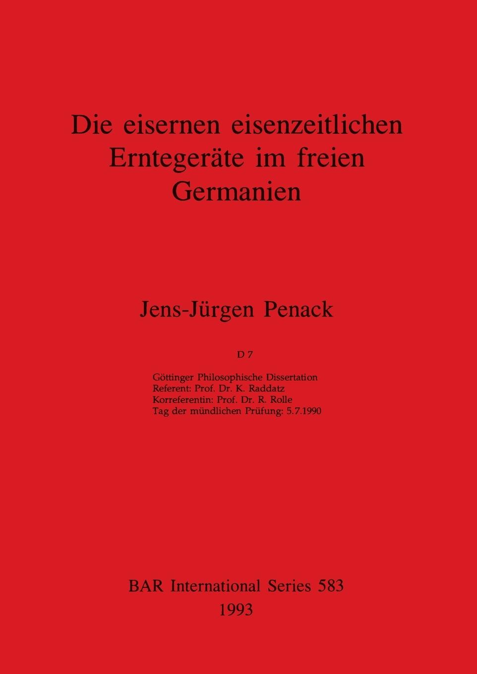 Книга eisernen eisenzeitlichen Erntgerate im freien Germanien 