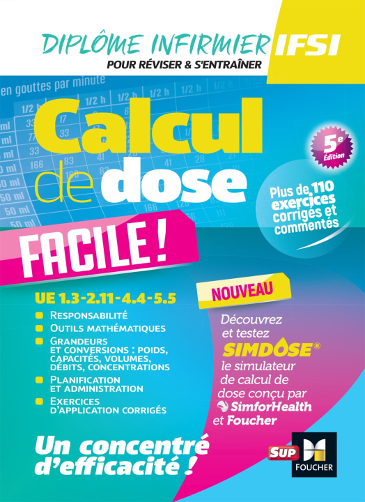 Könyv Calcul de dose facile - Infirmier en IFSI - DEI - 5e édition - Révision HURIEZ C