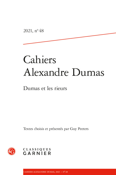 Carte Cahiers Alexandre Dumas 