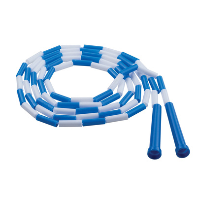 Joc / Jucărie Champion Sports Plastic Segmented Jump Rope, Blue/White, 9' 