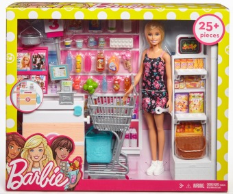 Hra/Hračka Barbie Supermarkt und Puppe Mattel