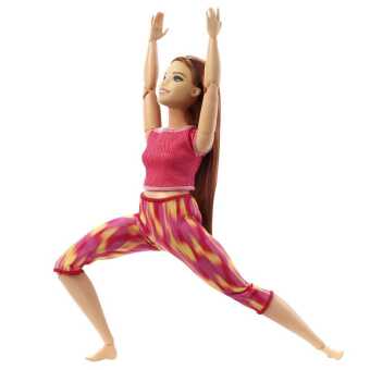 Gra/Zabawka Barbie Made to Move Puppe (rothaarig) im roten Yoga Outfit 