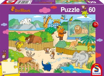 Joc / Jucărie Die Sendung mit der Maus, Im Zoo (Kinderpuzzle) 