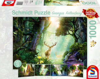 Gra/Zabawka Puzzle 1000 PQ Jeleń w lesie G. Fellenberg 110816 
