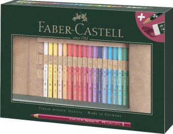 Játék Faber-Castell Farbstift Polychromos 30er Stifterolle + Zubehör, 34-teilig 