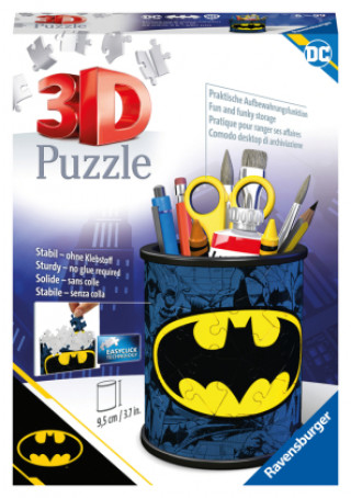 Joc / Jucărie Ravensburger 3D Puzzle 11275 - Utensilo Batman - 54 Teile - Stiftehalter für Batman Fans ab 6 Jahren, Schreibtisch-Organizer für Kinder 