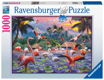 Játék Ravensburger Puzzle - Pinke Flamingos - 1000 Teile 
