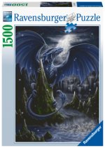 Joc / Jucărie Ravensburger Puzzle - Der Schwarzblaue Drache - 1500 Teile 