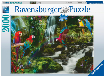 Játék Ravensburger Puzzle - Bunte Papageien im Dschungel - 2000 Teile 