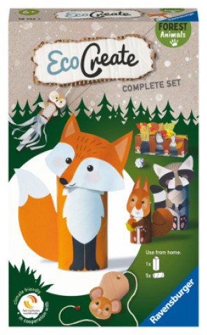 Joc / Jucărie Ravensburger EcoCreate 18132 - Forest Animals - DIY Bastelset für Kinder ab 6 Jahren 