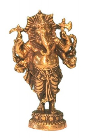 Hra/Hračka Ganesha stehend Messing 