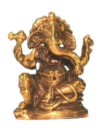 Jeu/jouet Ganesha sitzend Messing 