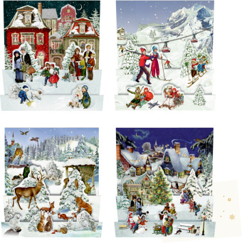 Calendario/Agenda Mini-Adventskalender-Sortiment - Nostalgische Winterwelten Barbara Behr