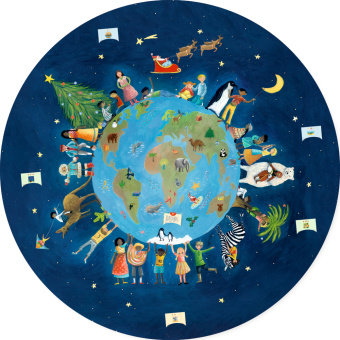 Koledar/Rokovnik Weihnachten bei den Kindern der Welt - Zettelkalender. Anne Isabelle Le Touzé