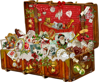 Naptár/Határidőnapló Weihnachtskoffer, A3-Wandkalender Barbara Behr