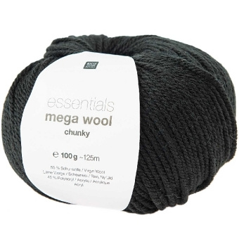 Hra/Hračka Essentials Mega Wool Chunky Schwarz, 100 g 