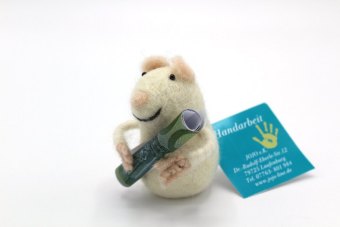 Spiel/Spielzeug Geldmäuse, 5-7 cm, weiß 