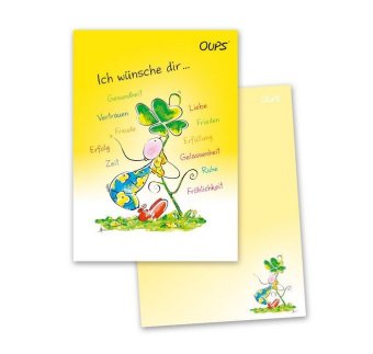 Kniha OUPS Notizblock A6 - unliniert - gelb Kurt Hörtenhuber