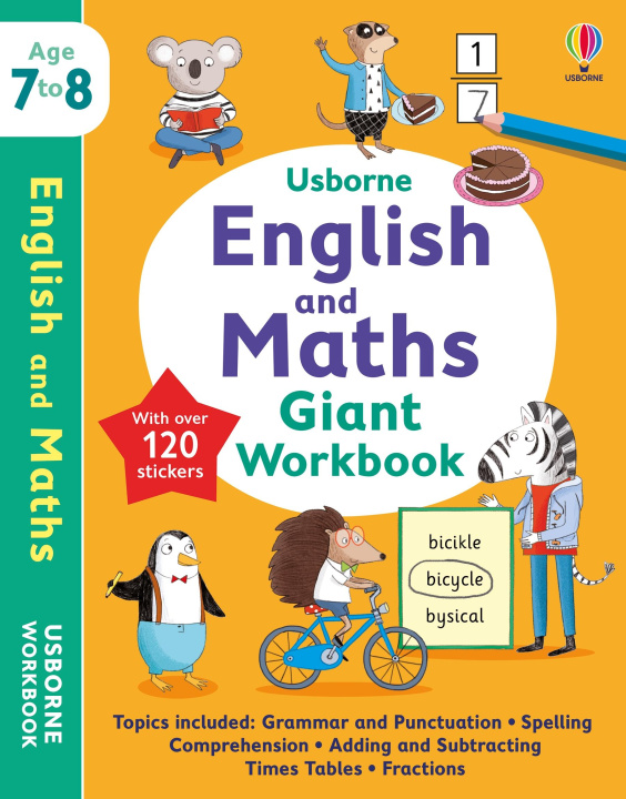 Carte Usborne English and Maths Giant Workbook 7-8 