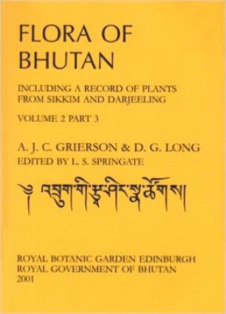 Carte Flora of Bhutan A.J.C Grierson