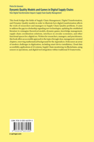 Knjiga Dynamic Quality Models and Games in Digital Supply Chains Pietro De Giovanni