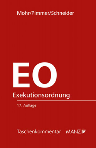 Książka Exekutionsordnung - EO Franz Mohr