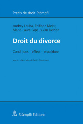 Kniha Droit du divorce Marie-Laure Papaux Van Delden