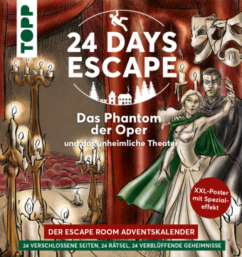 Carte 24 DAYS ESCAPE - Der Escape Room Adventskalender: Das Phantom der Oper und das unheimliche Theater Illina Grünwald