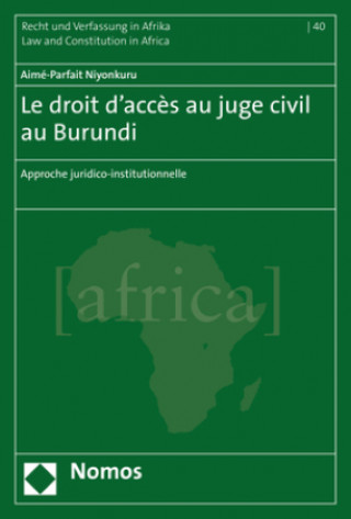 Carte Le droit d'accès au juge civil au Burundi Aimé-Parfait Niyonkuru