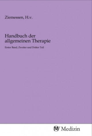 Book Handbuch der allgemeinen Therapie H. von Ziemessen