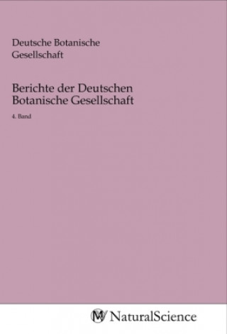Knjiga Berichte der Deutschen Botanische Gesellschaft Deutsche Botanische Gesellschaft