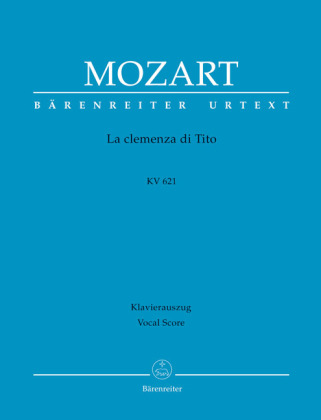 Tiskovina La clemenza di Tito KV 621, Klavierauszug vokal, Urtextausgabe Wolfgang Amadeus Mozart