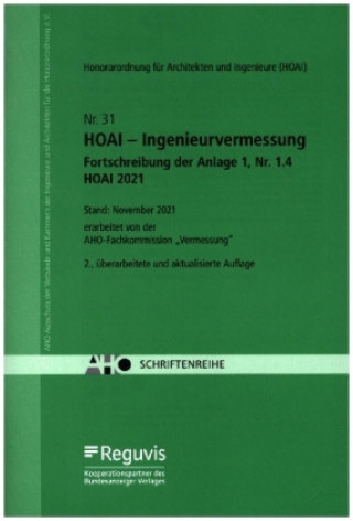 Kniha HOAI - Ingenieurvermessung - Fortschreibung der Anlage 1, Nr. 1.4 HOAI 2021 