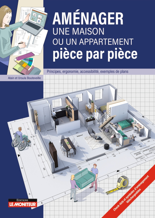 Книга Aménager une maison ou un appartement  pièce par pièce Alain Bouteveille