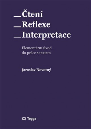 Kniha Čtení Reflexe Interpretace Jaroslav Novotný