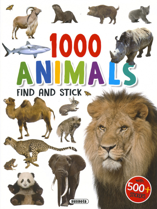 Kniha 1000 animals find and stick 