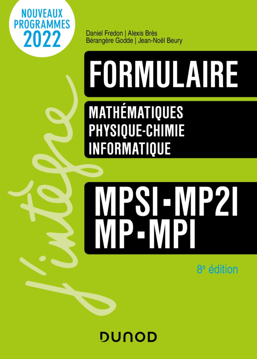 Kniha Formulaire MPSI-MP2I-MP-MPI - 8e éd. Daniel Fredon