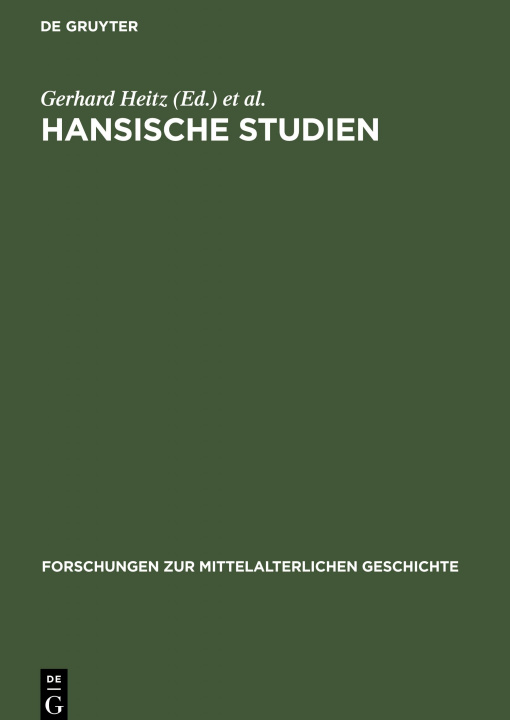 Knjiga Hansische Studien Manfred Unger