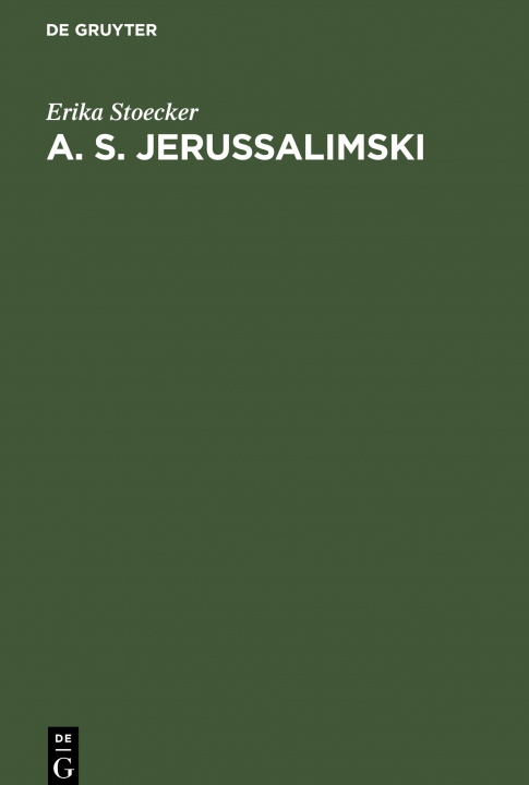 Buch A. S. Jerussalimski 