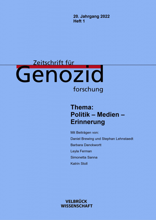 Kniha Zeitschrift für Genozidforschung Kristin Platt
