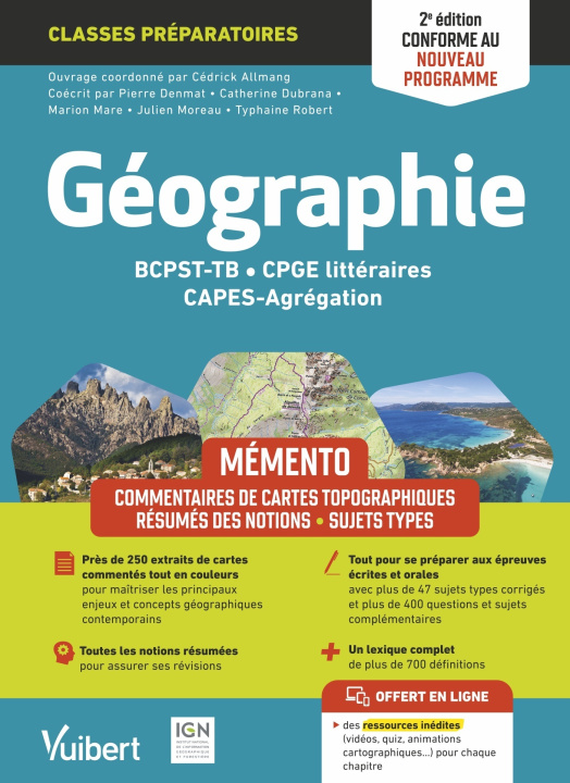 Carte Mémento Géographie BCPST / TB / CPGE littéraires / CAPES / Agrégation - Conforme au nouveau programme Dubrana
