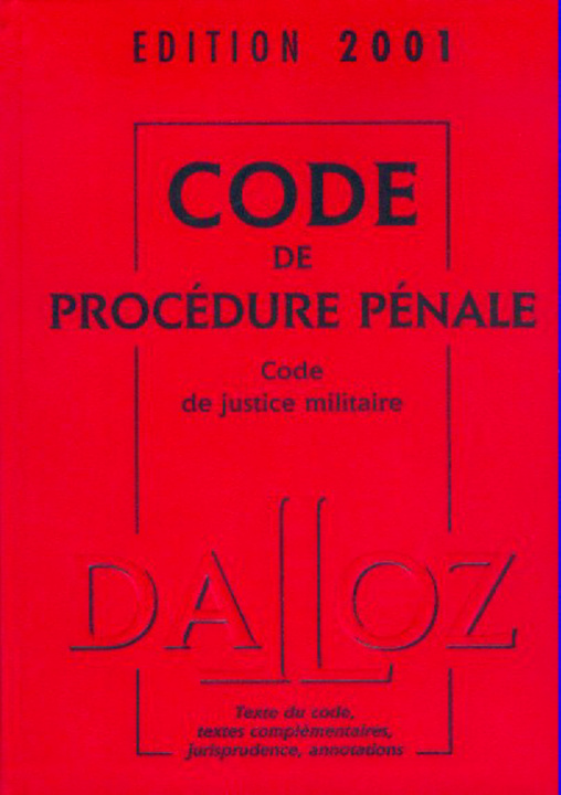 Carte CODE DE PROCEDURE PENALE 2001 collegium