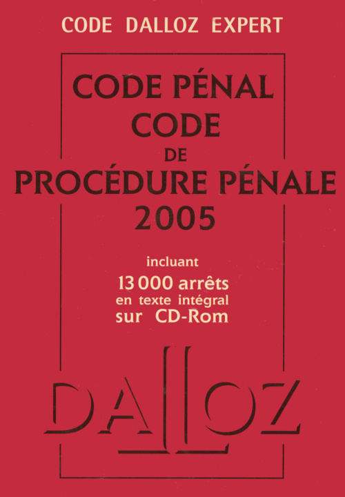 Kniha Code Dalloz Expert. Codes pénal et procédure pénale 2005 collegium