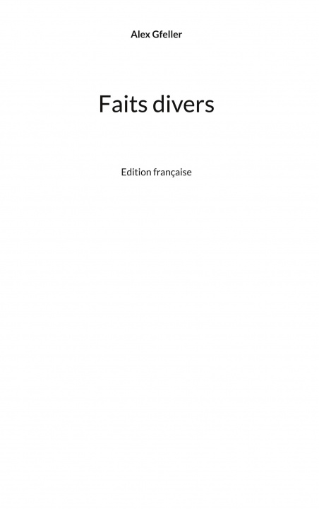 Knjiga Faits divers 