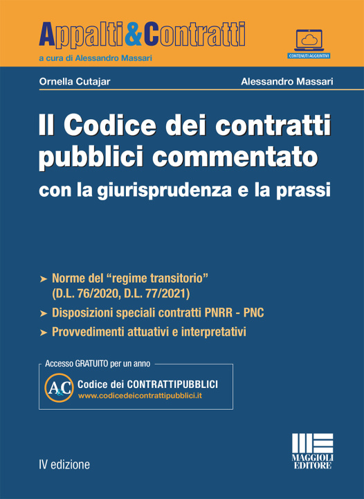 Könyv codice dei contratti pubblici commentato con la giurisprudenza e la prassi Ornella Cutajar