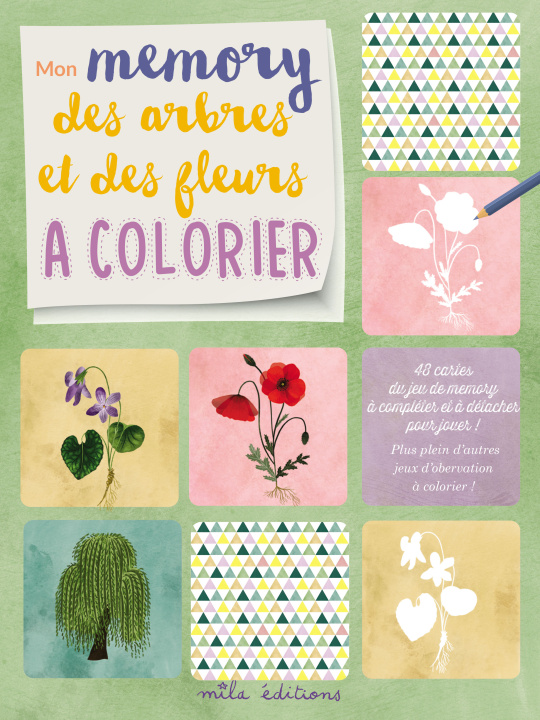 Kniha Mon memory des arbres et des fleurs à colorier collegium